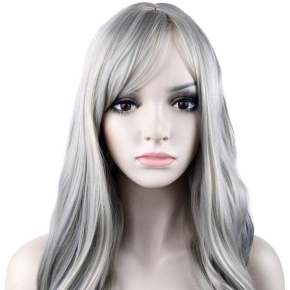 ✨ ✨REESA 22” GREY w/blue tips Cosplay wig *NWT*✨ main image 2